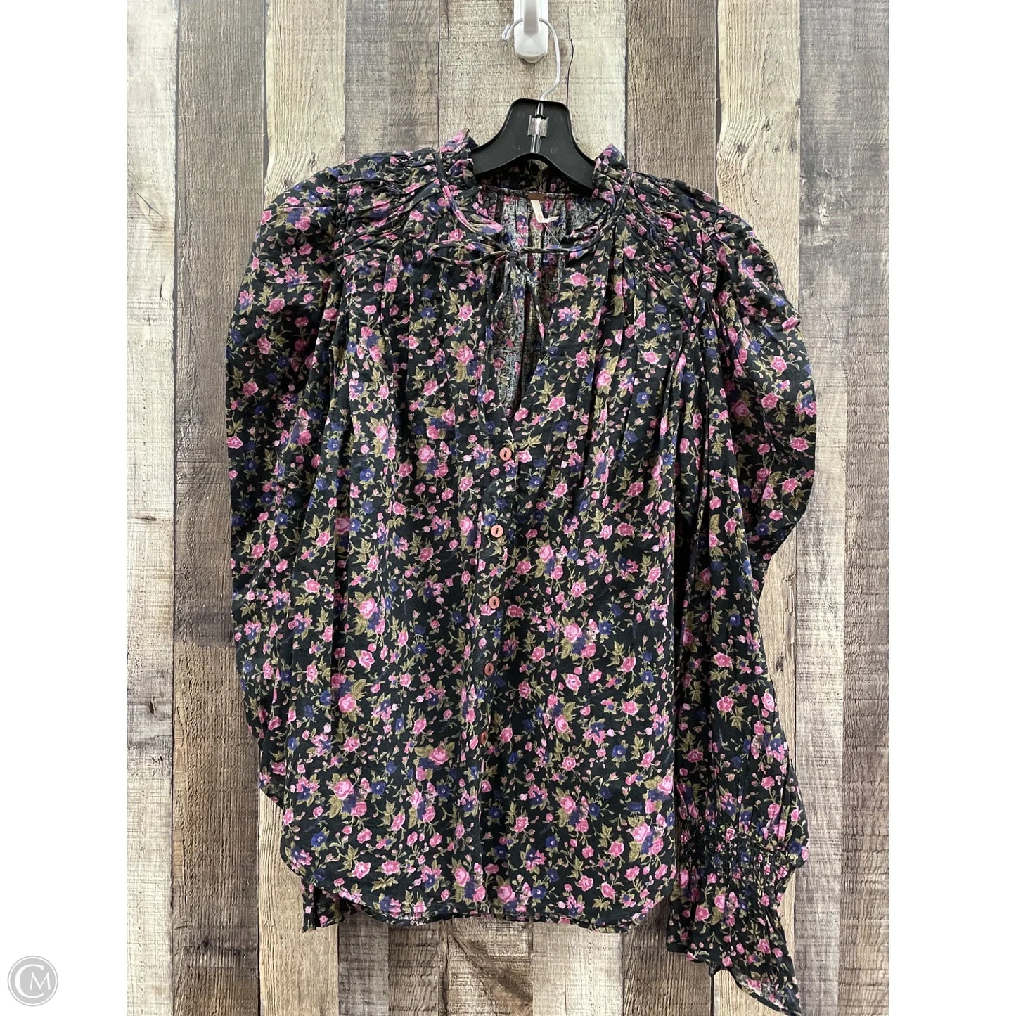 Top Long Sleeve By Free People In Floral Print, Size: S