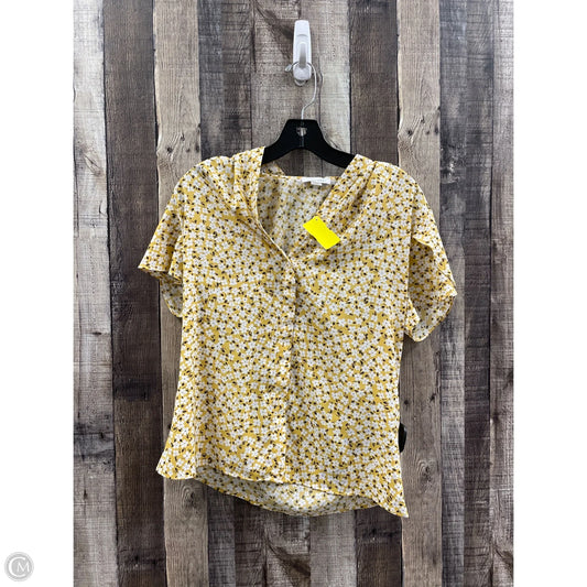 Top Short Sleeve By Calvin Klein In Floral Print, Size: S