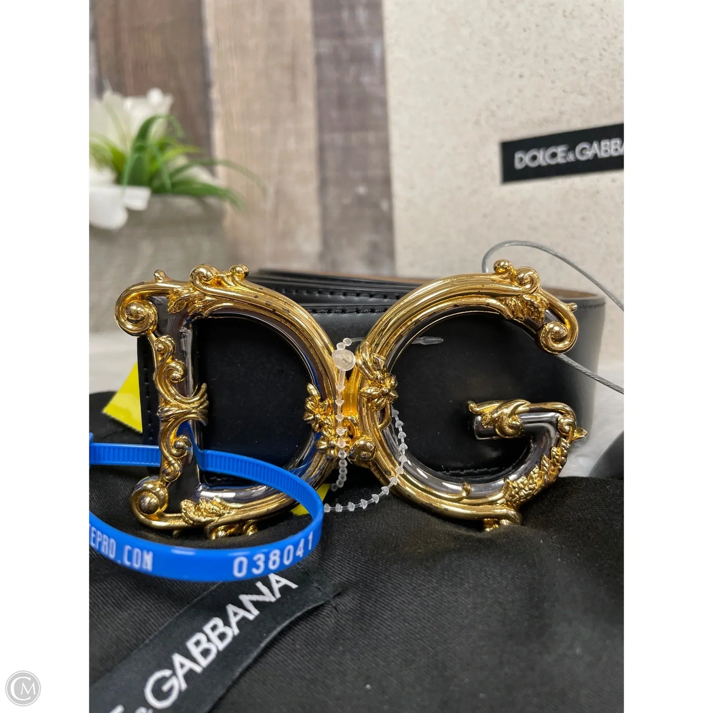Belt Luxury Designer By Dolce And Gabbana, Size: Medium
