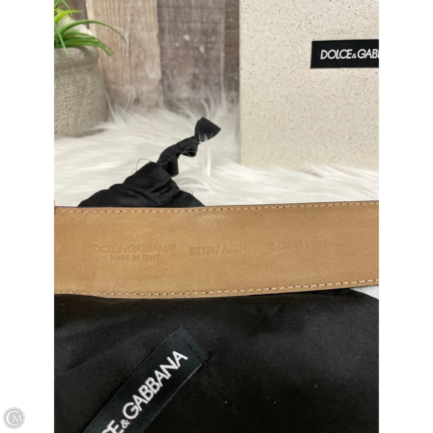 Belt Luxury Designer By Dolce And Gabbana, Size: Medium