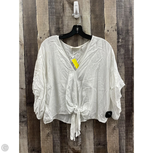Top Short Sleeve By Love Stitch In White, Size: S