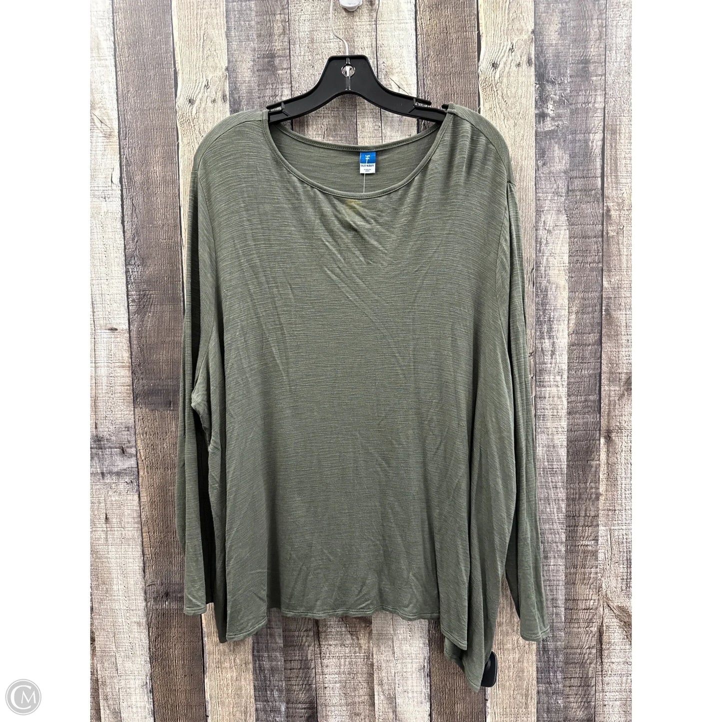 Top Long Sleeve By Old Navy In Green, Size: Xxl