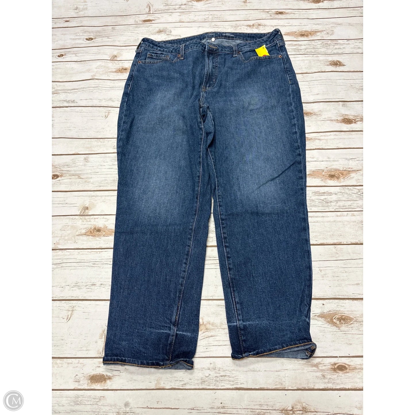 Jeans Straight By Old Navy In Blue Denim, Size: 16