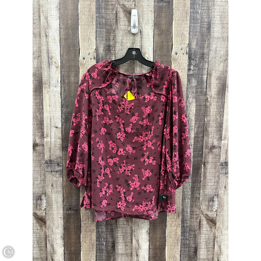 Top Long Sleeve By Lane Bryant In Maroon, Size: Xl