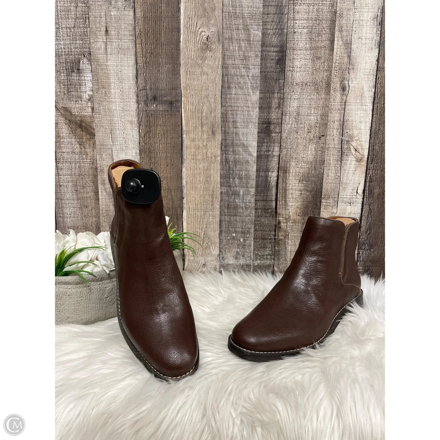 Boots Ankle Flats By Franco Sarto In Brown, Size: 9.5