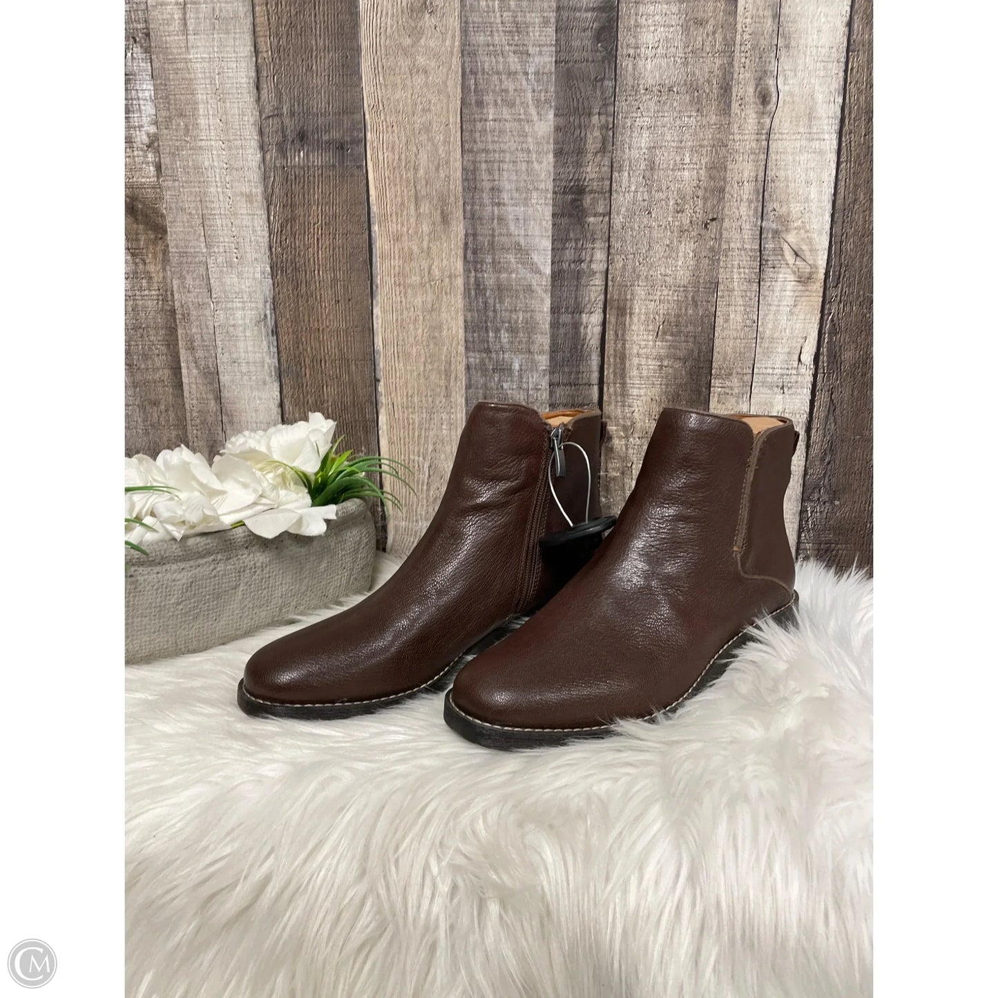 Boots Ankle Flats By Franco Sarto In Brown, Size: 9.5