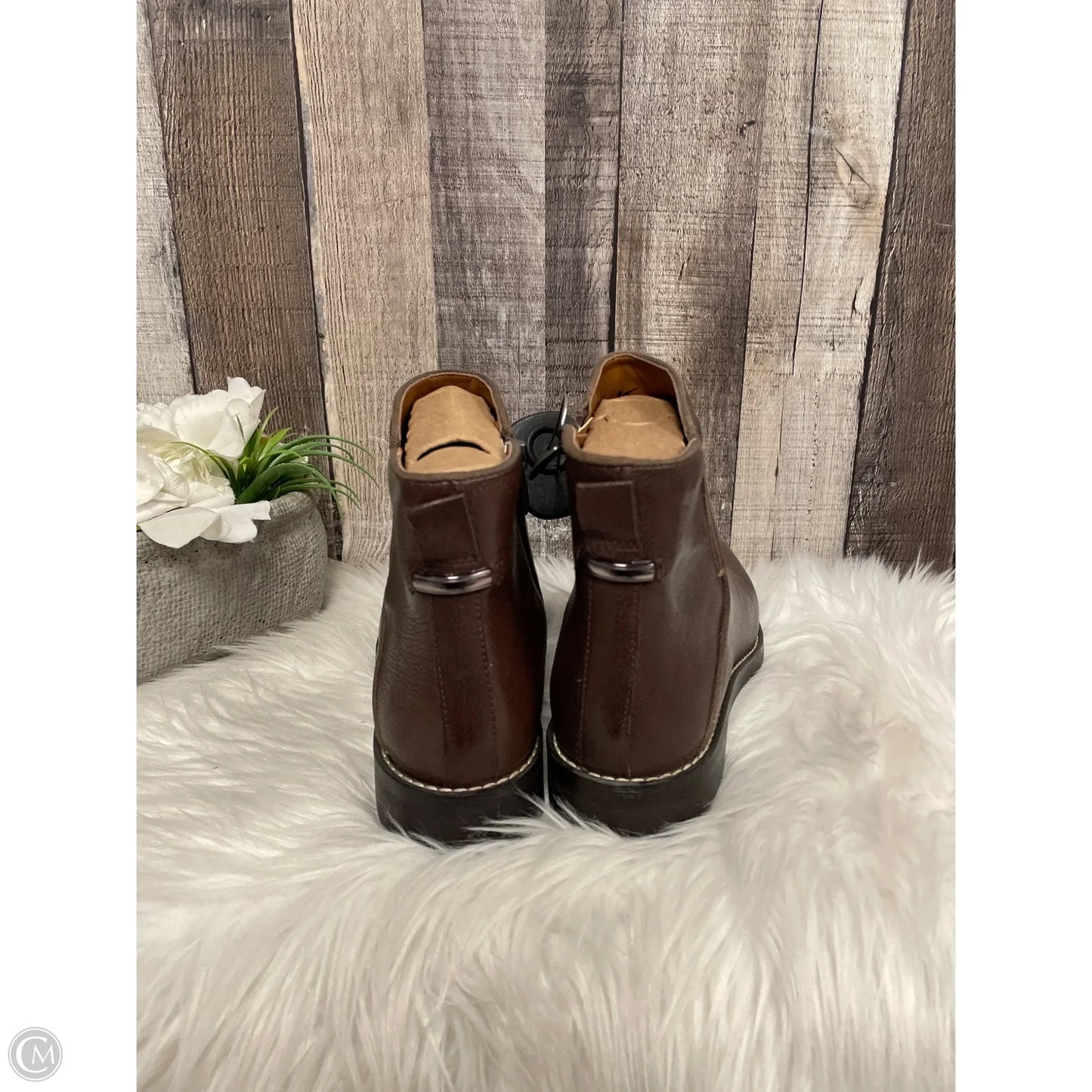 Boots Ankle Flats By Franco Sarto In Brown, Size: 9.5