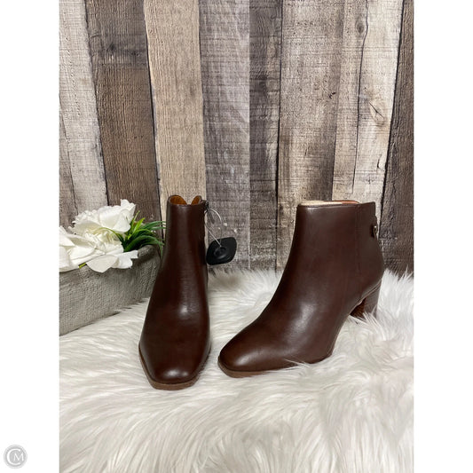 Boots Ankle Heels By Franco Sarto In Brown, Size: 5.5
