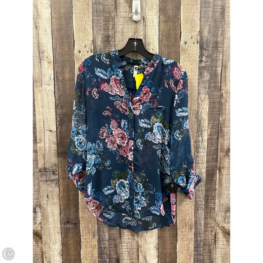 Top Long Sleeve By Kut In Navy, Size: Xs