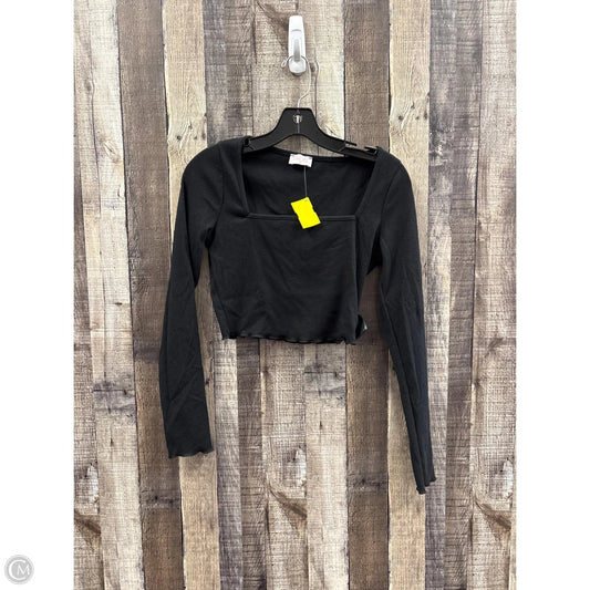 Top Long Sleeve By Pink Lily In Black, Size: M