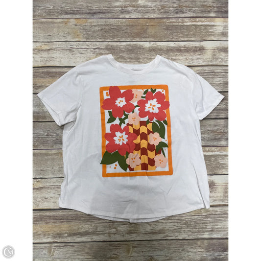 Top Short Sleeve By Sonoma In Ivory, Size: Xl