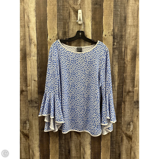 Top Long Sleeve By Coco Bianco In Polkadot Pattern, Size: Xl