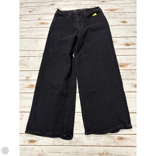 Jeans Wide Leg By Old Navy In Black Denim, Size: 10