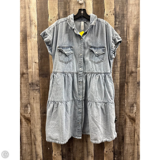 Dress Casual Short By Grace + Karma In Blue Denim, Size: L