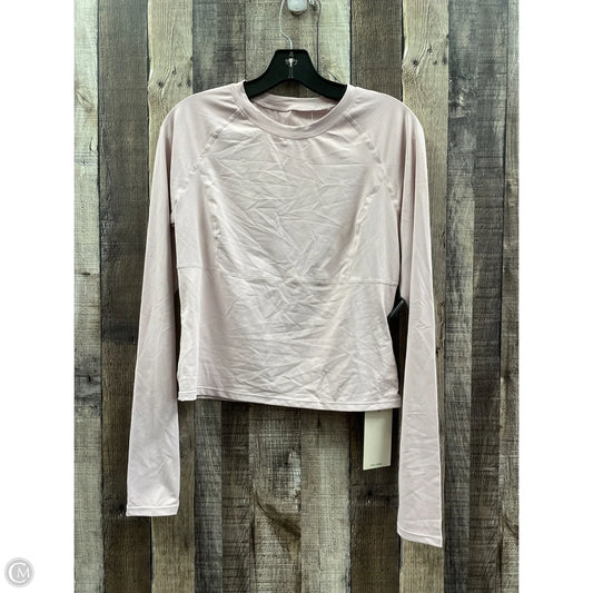 Athletic Top Long Sleeve Crewneck By Halara In Pink, Size: L
