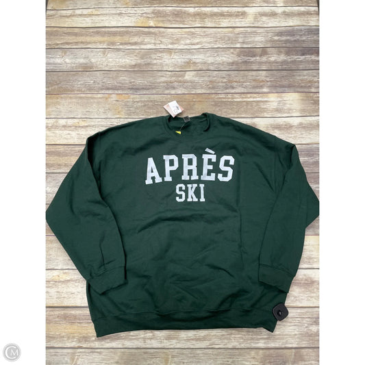 Sweatshirt Crewneck By Gildan In Green, Size: 2x