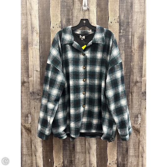 Jacket Shirt By Pulse In Plaid Pattern, Size: 2x