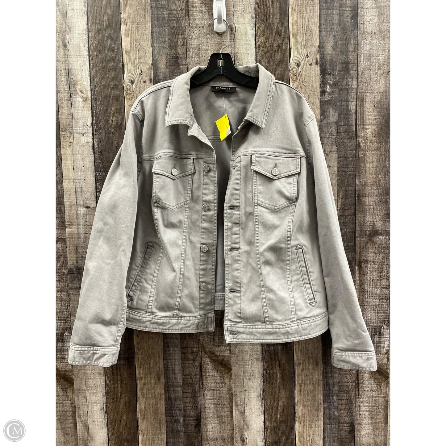 Jacket Denim By Talbots In Grey Denim, Size: 2x