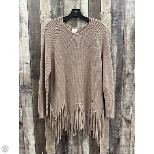 Sweater By Chicos In Brown, Size: L