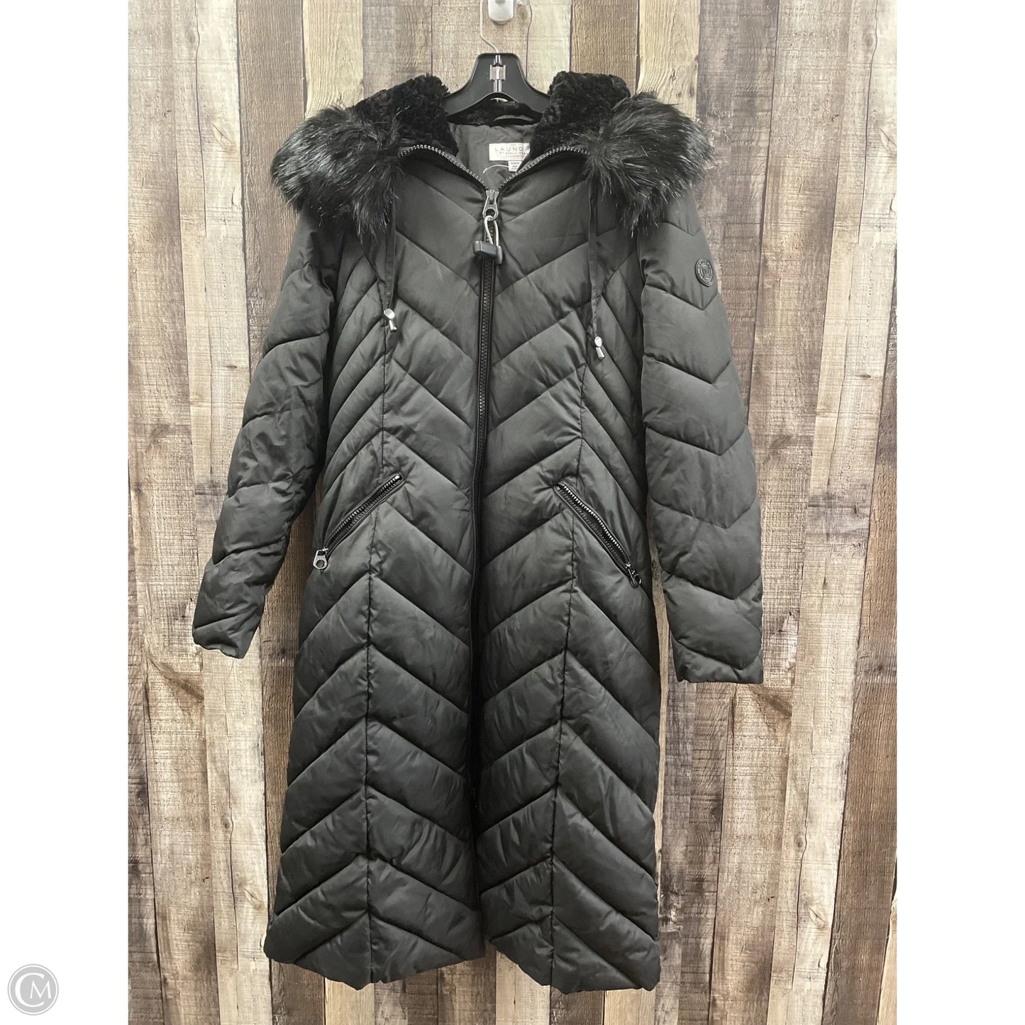 Coat Puffer & Quilted By Laundry In Black, Size: M