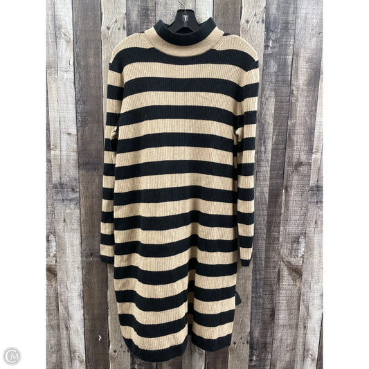 Dress Sweater By J. Crew In Black & Tan, Size: Xl