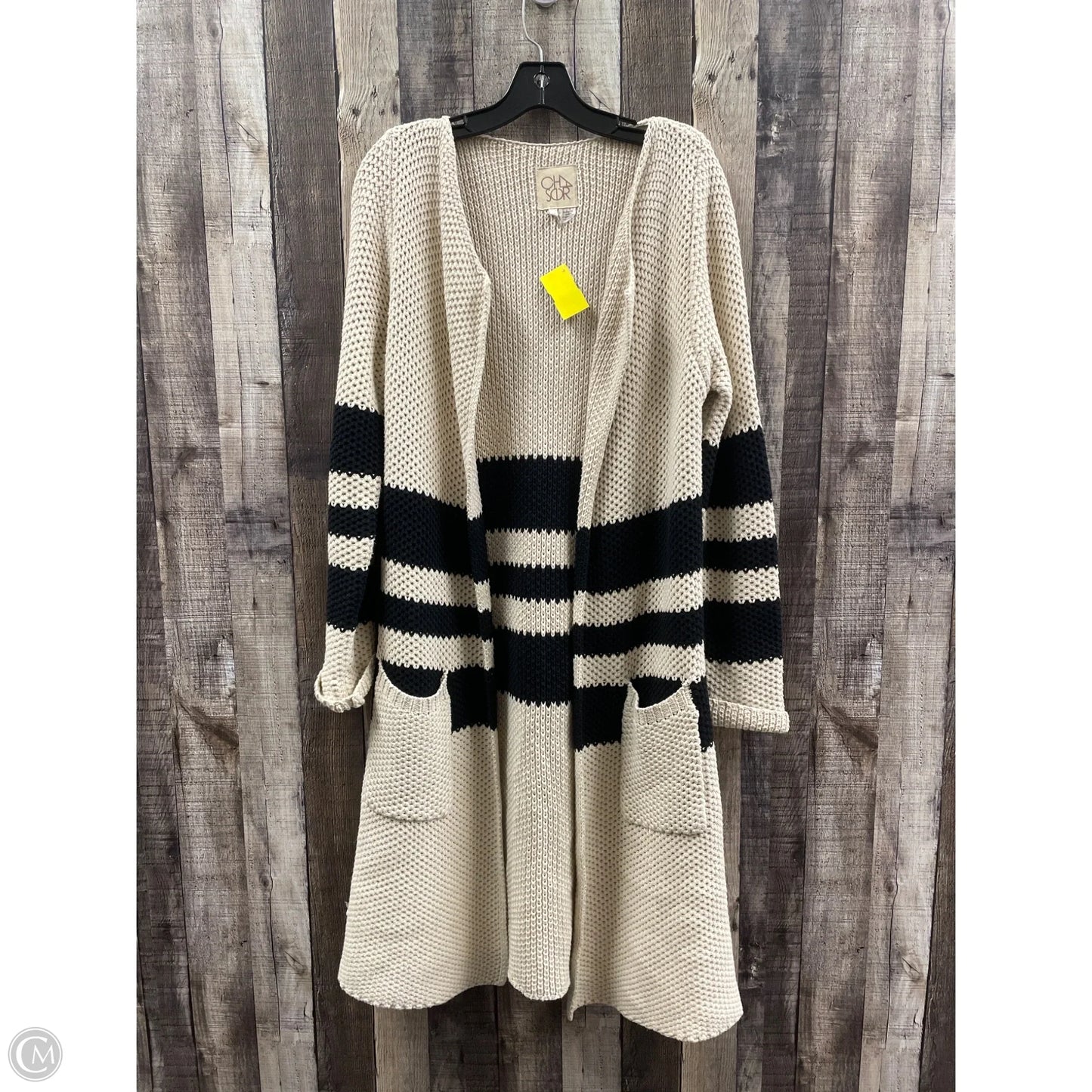 Sweater Cardigan By Chaser In Beige, Size: S