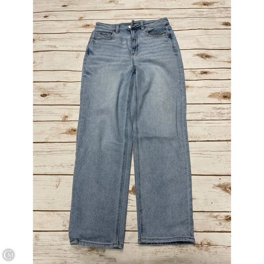Jeans Straight By American Eagle In Blue Denim, Size: 4