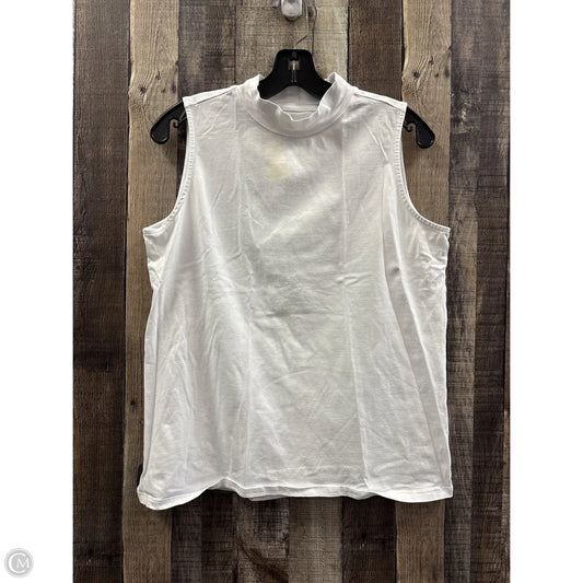 Top Sleeveless Basic By Christopher And Banks In White, Size: L
