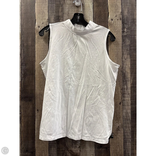 Top Sleeveless Basic By Christopher And Banks In White, Size: L