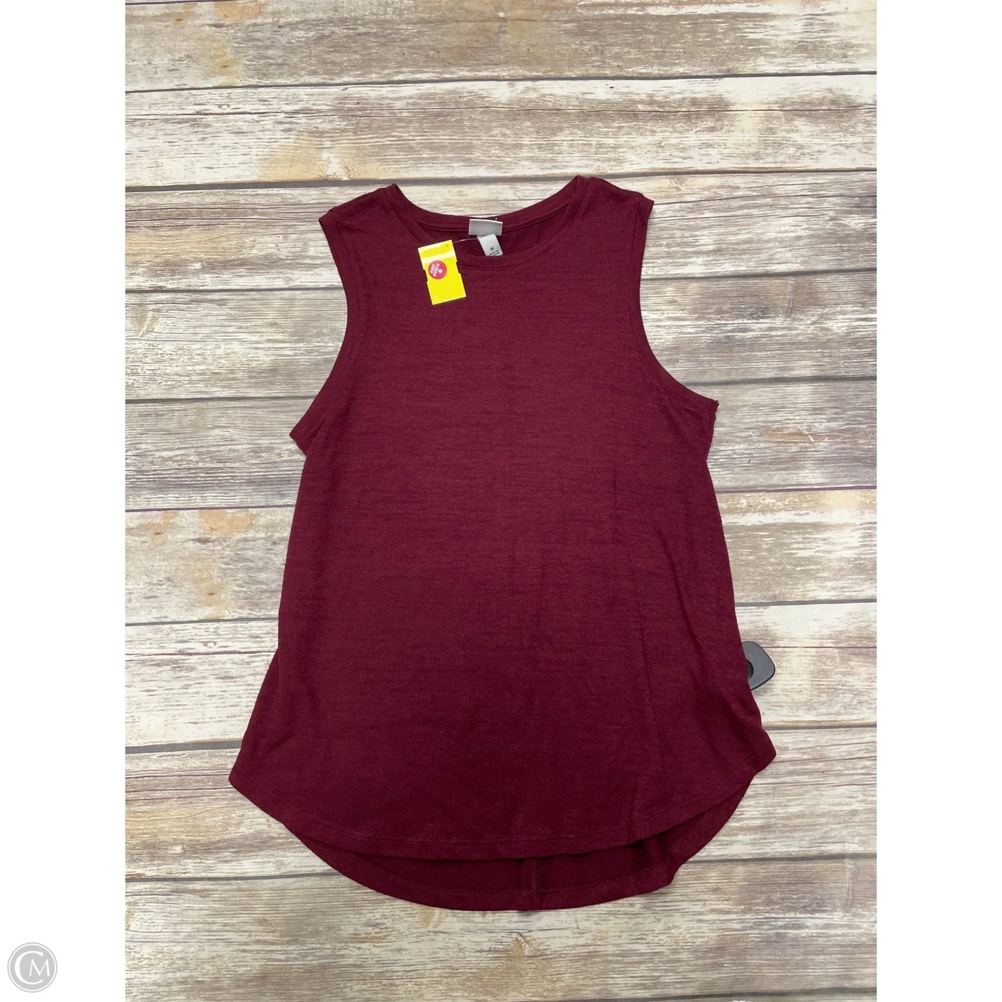 Top Sleeveless Basic By A New Day In Maroon, Size: M