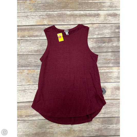 Top Sleeveless Basic By A New Day In Maroon, Size: M