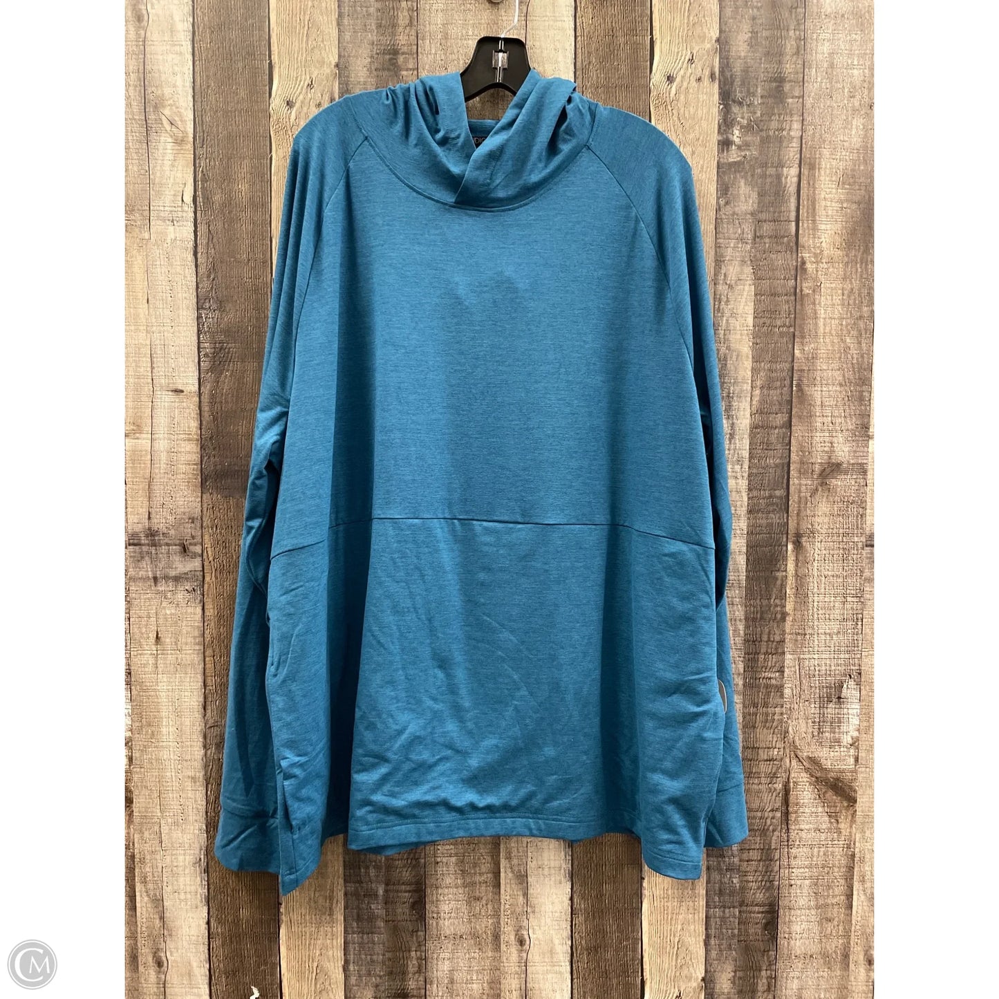Athletic Top Long Sleeve Hoodie By Xersion In Blue, Size: Xxl