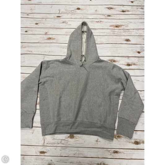 Athletic Sweatshirt Hoodie By Champion In Grey, Size: L