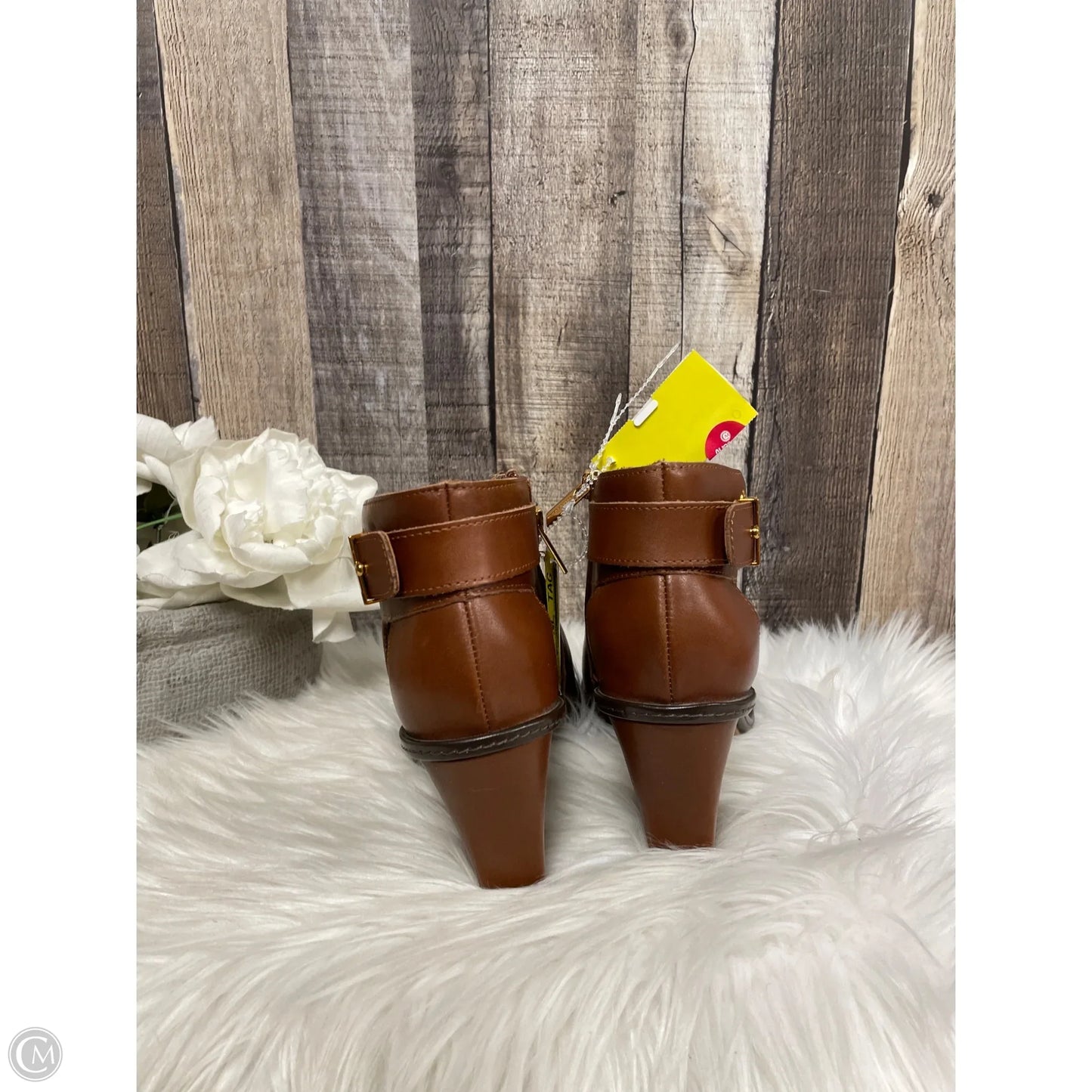 Sandals Heels Block By Vince Camuto In Brown, Size: 8.5