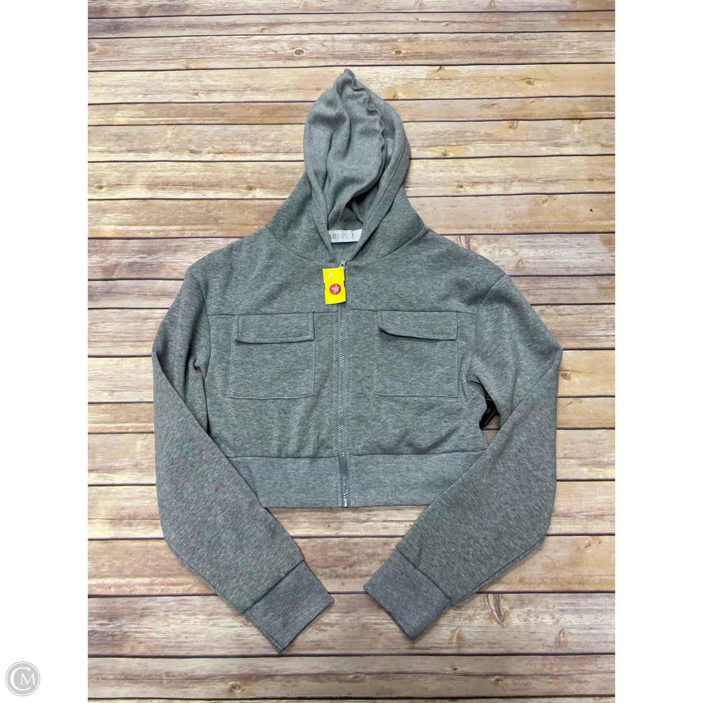 Athletic Jacket By Cme In Grey, Size: L