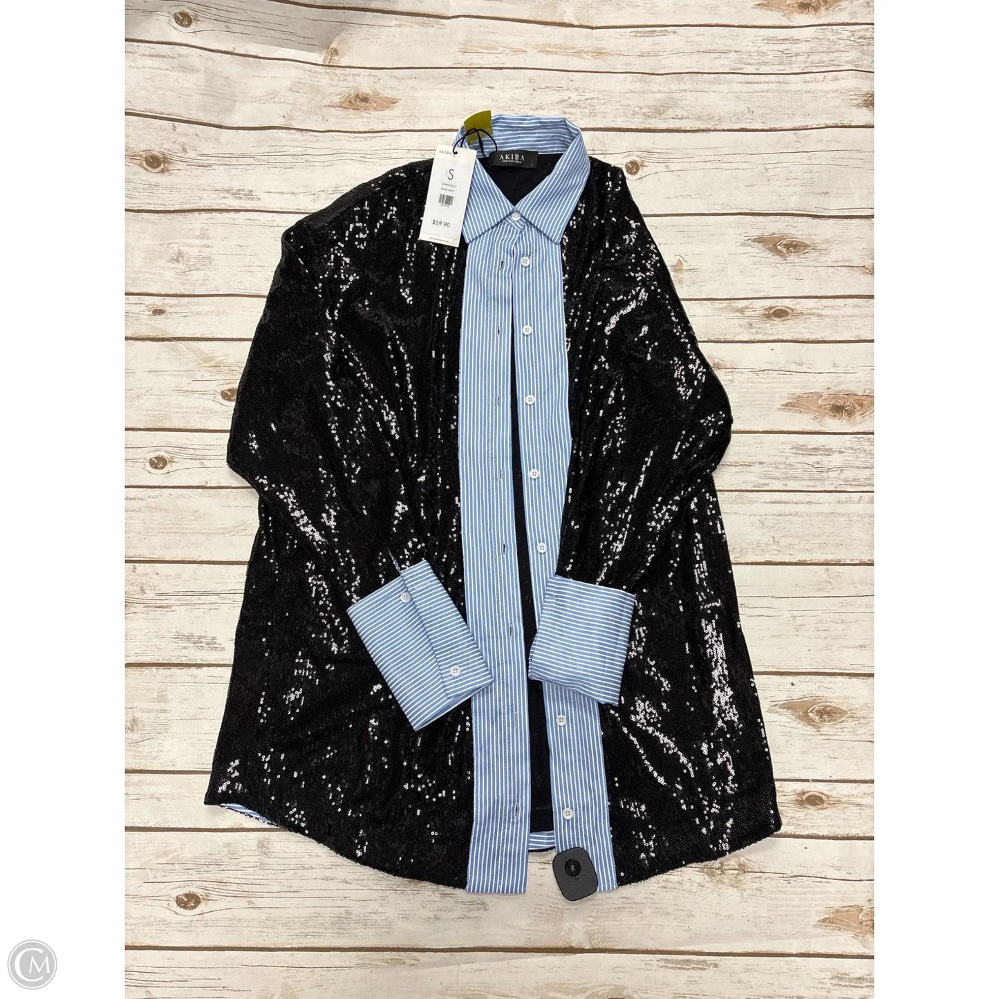 Dress Party Short By Akira In Black & Blue, Size: S