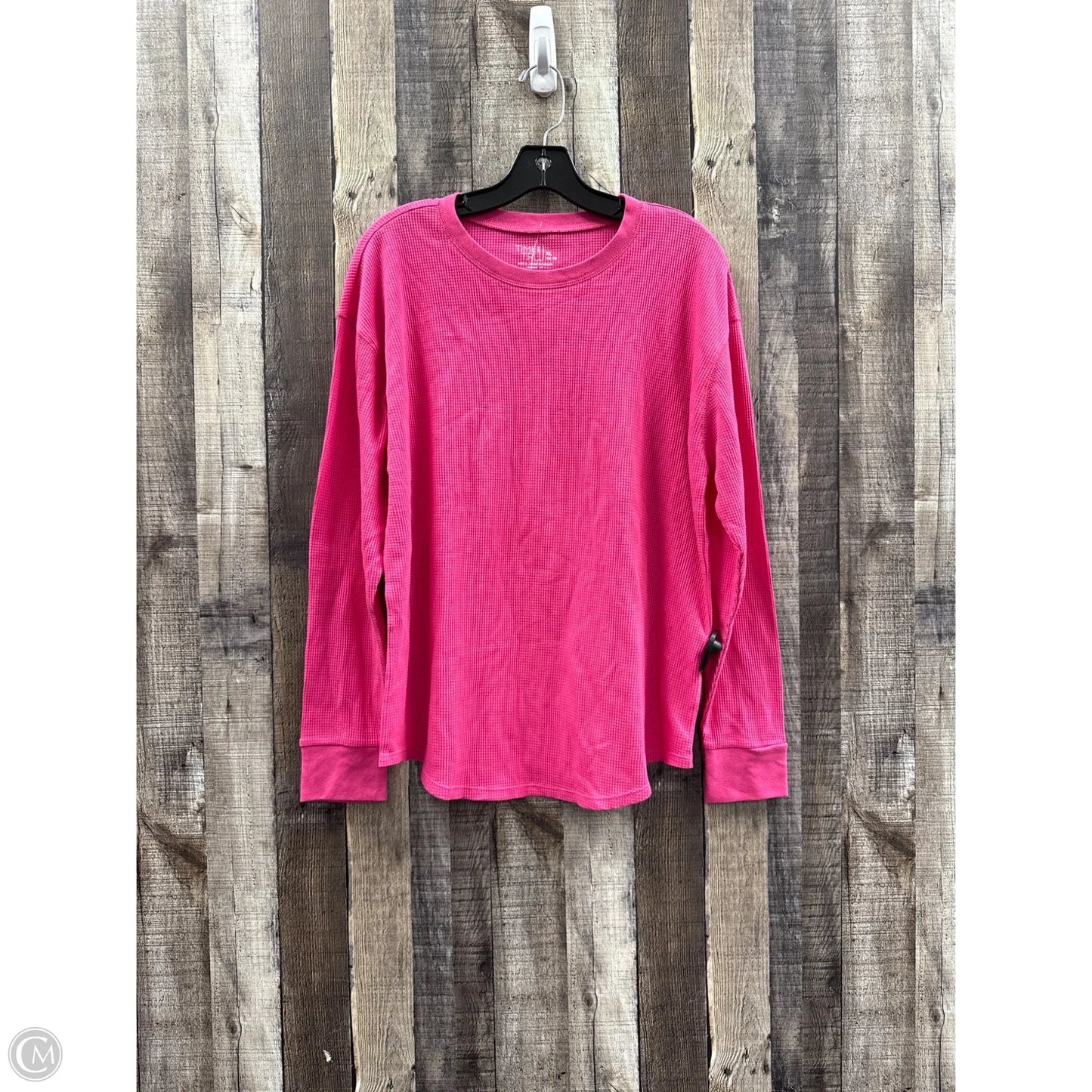 Top Long Sleeve By Time And Tru In Pink, Size: Xl