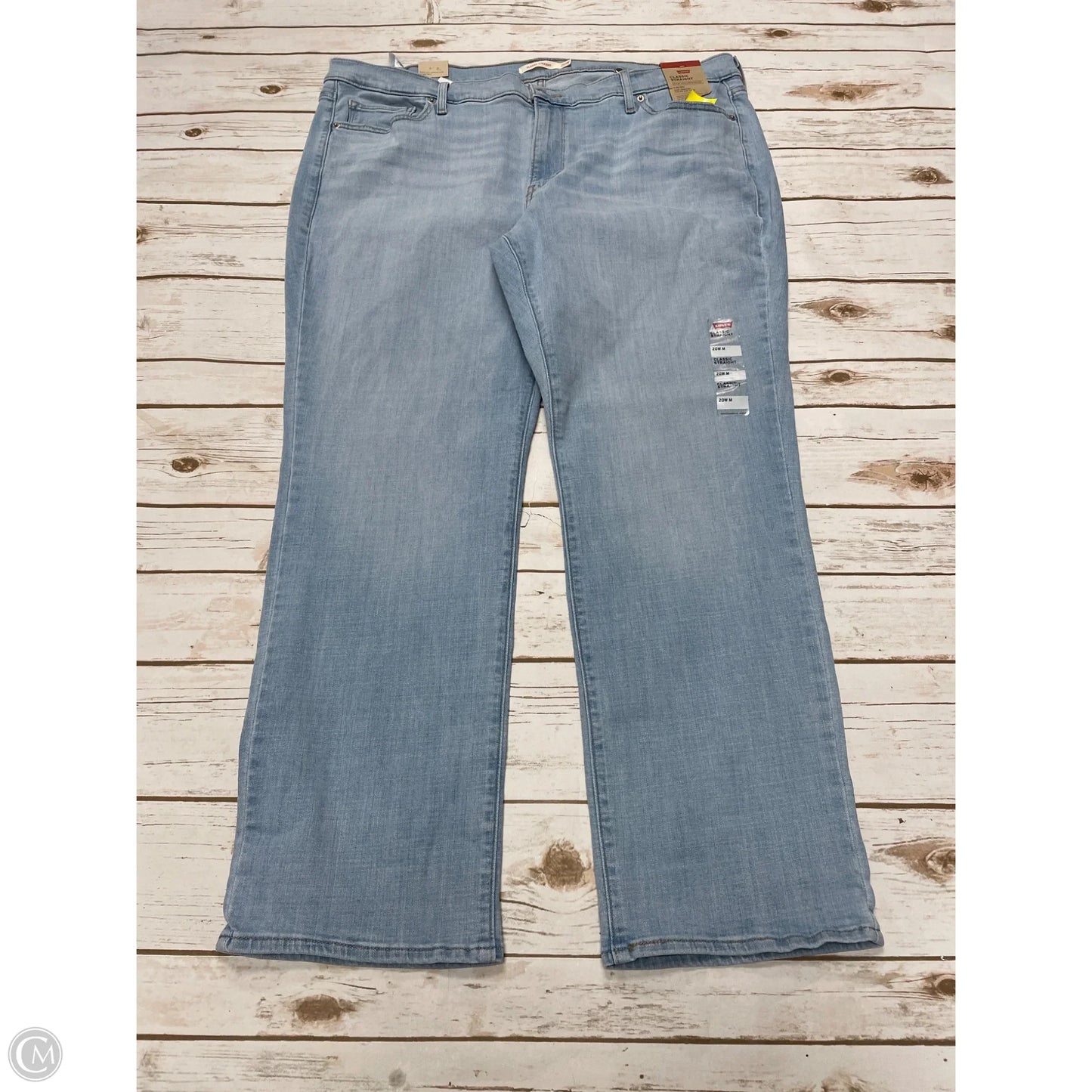 Jeans Straight By Levis In Blue Denim, Size: 20