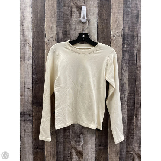 Athletic Top Long Sleeve Crewneck By Cmf In Cream, Size: M
