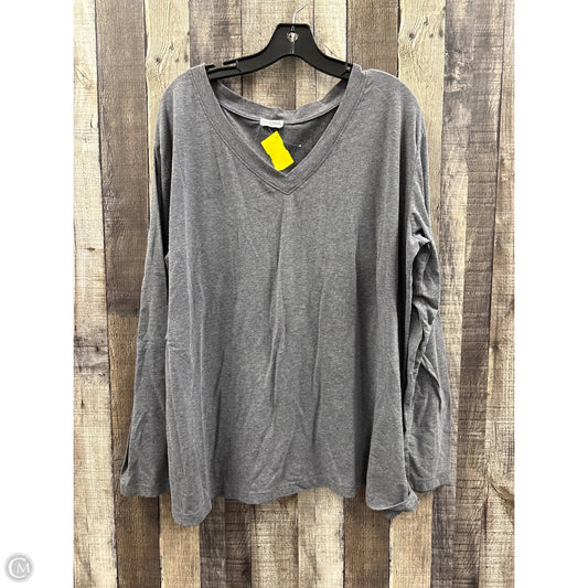 Top Long Sleeve By Cme In Grey, Size: 3x