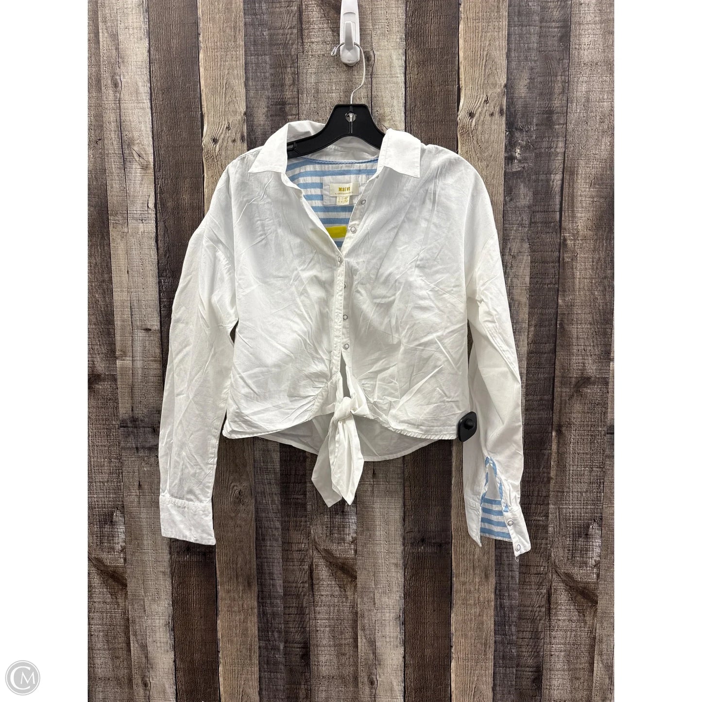 Top Long Sleeve By Maeve In White, Size: Xs