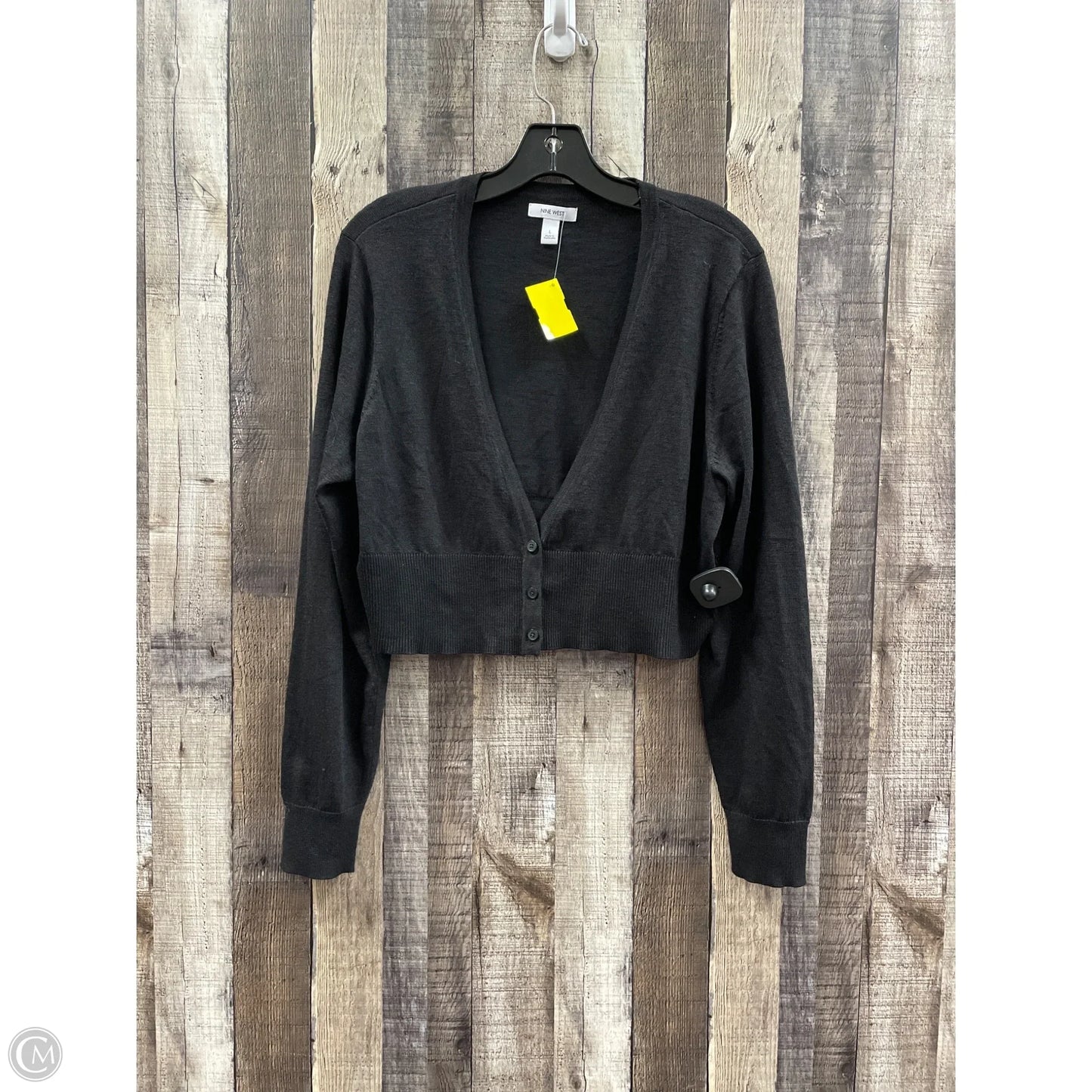 Cardigan By Nine West In Black, Size: L