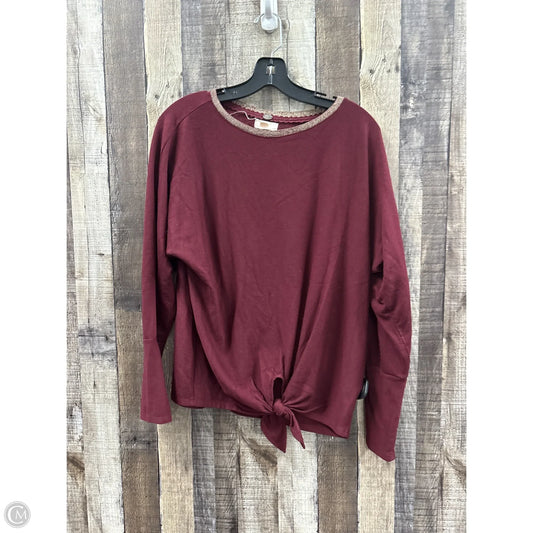 Top Long Sleeve By Cupio In Red, Size: Xs