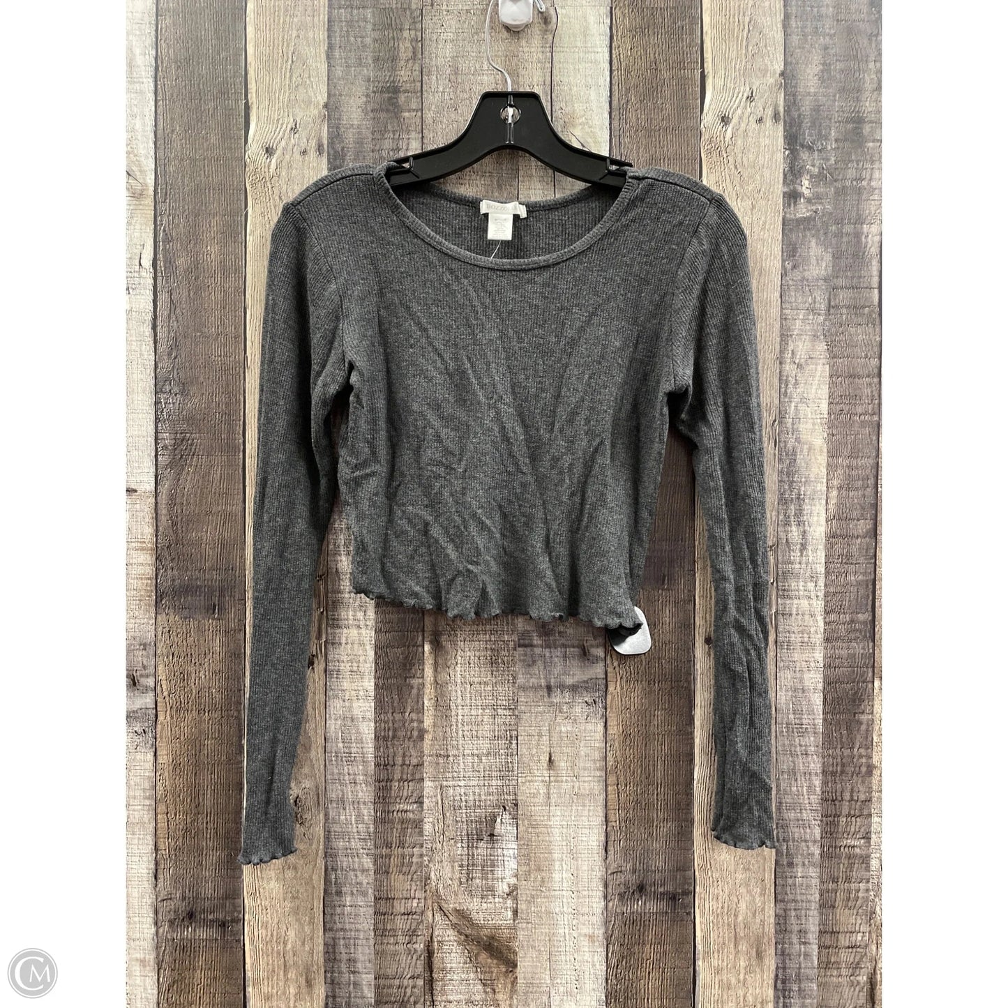 Top Long Sleeve By Bozzolo In Grey, Size: M