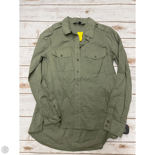 Top Long Sleeve By White House Black Market In Green, Size: Xs