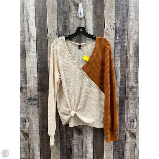 Top Long Sleeve By Shein In Brown, Size: Xl