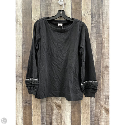 Top 3/4 Sleeve By Chicos In Black, Size: M