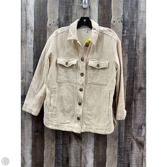 Jacket Shirt By Madewell In Cream, Size: Xs