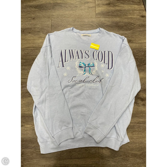 Sweatshirt Crewneck By Simply Southern In Blue