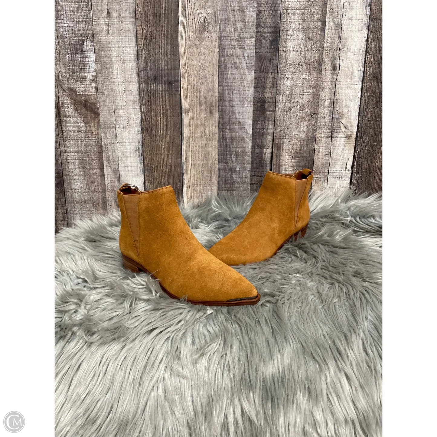 Boots Ankle Heels By Marc Fisher In Brown, Size: 6.5